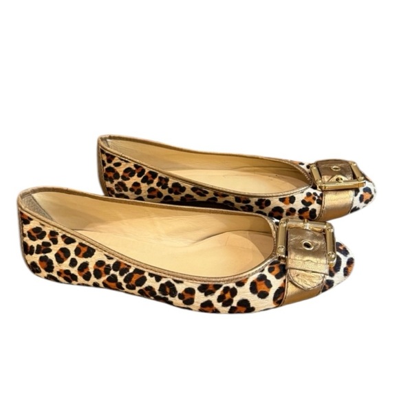 Shoes - Leopard Haircalf flats size 10